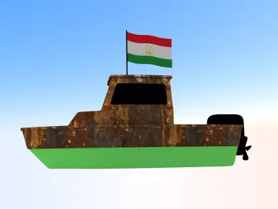 Tajikistan Fishing Boat 3D model