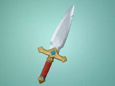 Stylized Knife - Game Ready Asset Low-poly 3D model