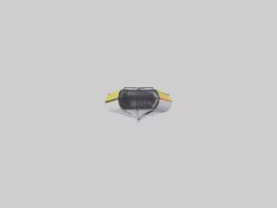 Inflatable Boat model Low-poly 3D model