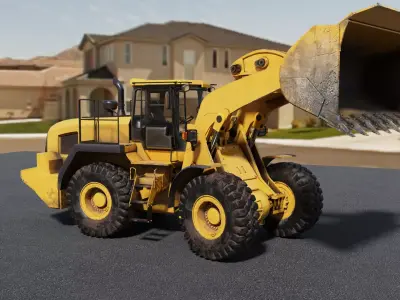 Wheel Loader Low-poly 3D model by PhilRivera from CGTrader