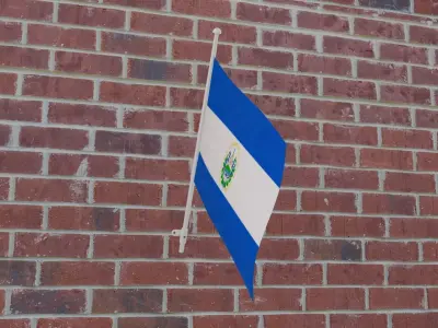 Flag of El Salvador 3D model