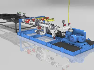 Loading station for LPG trucks 3D model
