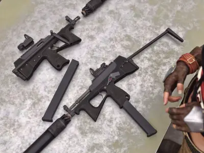 Pp2000 Silenced SMG for G8F and G9 3D model