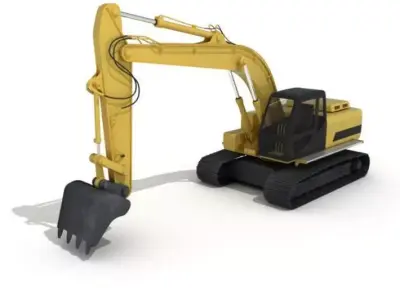 Back Hoe Treads 3D model