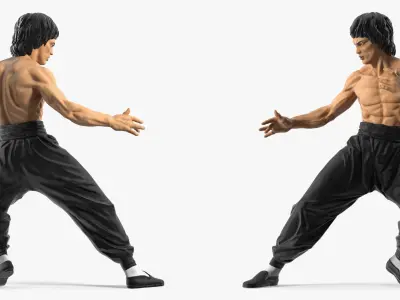  Toy Bruce Lee in Martial Pose 