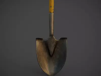 shovel Low-poly 3D model 17