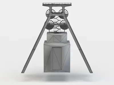 Shaft tower Low-poly 3D model purchase