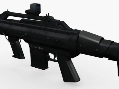 Futuristic Rifle XCAR E1 3D model