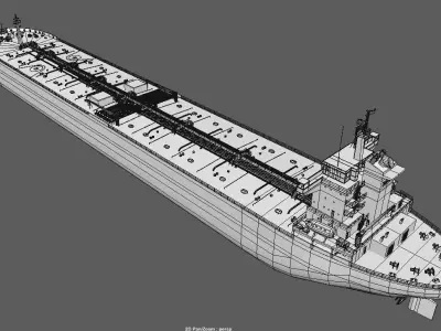 Tanker Panamax  Low-poly 3D model