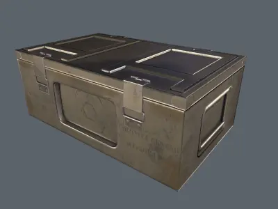 WWII Ammo Box 2 Low-poly 3D model