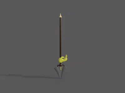 Spear sword Low-poly 3D model