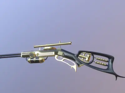 STEAMPUNK ICARUS SNIP RIFLE Low-poly 3D model