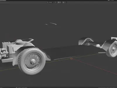 Chasis for classic car modeling  Low-poly 3D model