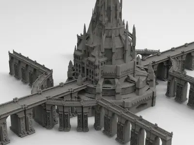 Arch Magician Tower Palace 4 3D model