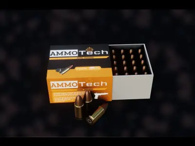 NZ 9mm Ammo Free low-poly 3D model