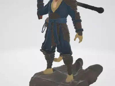 Black Myth Wukong - Sun Wukong Statute ready to print 3D print model