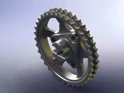 Mercedes benz 646 engine chain wheel Free 3D model