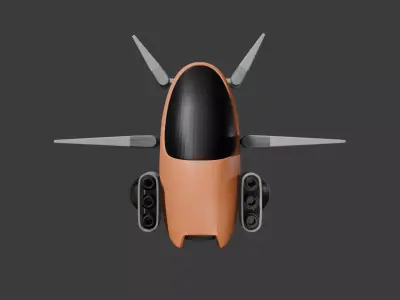 Fighter Pod Aircraft 3D model