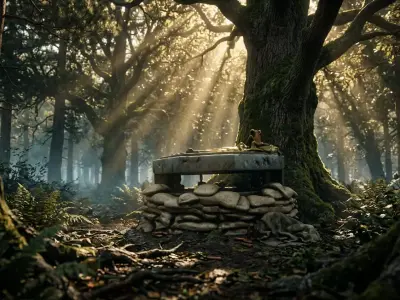 Cinematic Forest Bunker Low-poly 3D model