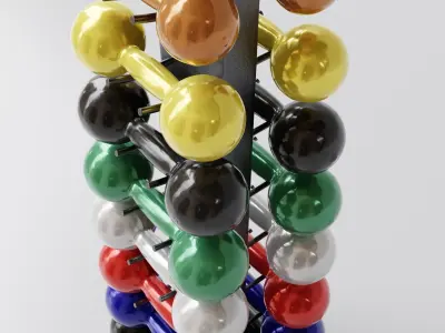 Gym Dumbell Set 001 3D model
