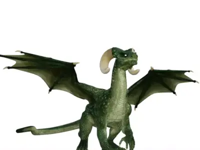 Dragon with horn Free low-poly 3D model