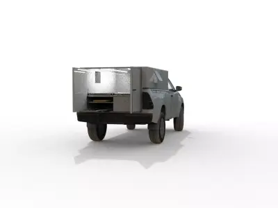 Toyota Hilux Single Cab Morgue Unit 3D Model Forensic Transport 3D model