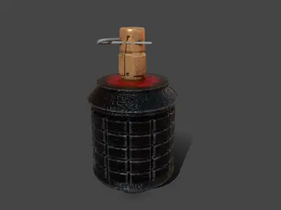 WWII - Type- 97 Japanese hand grenade Low-poly 3D model