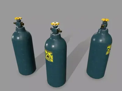Oxygen Tank Low-poly 3D model order