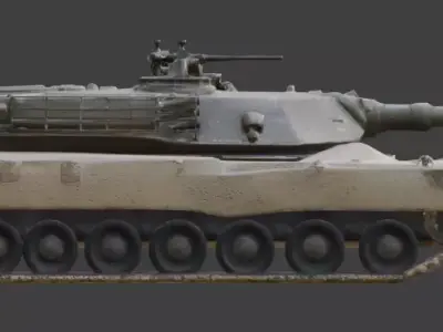 Desert Wasteland  Modern Tank 3D Model Low-poly 3D model