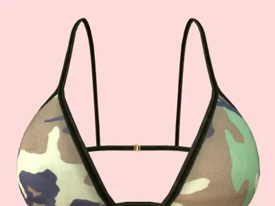 Sexy Army Bikini P01 Low-poly 3D model