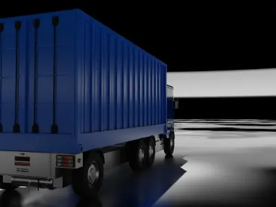 Cargo Truck Low-poly 3D model from CGTrader - Low-poly
