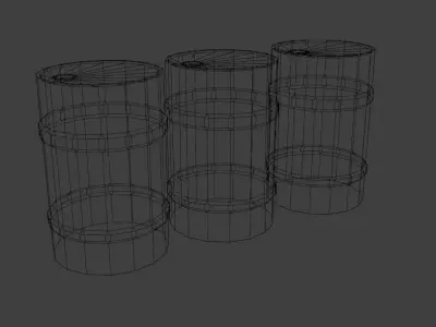 Industrial Workshop Storage Prop Pack - 15 Game Ready Assets Low-poly 3D model