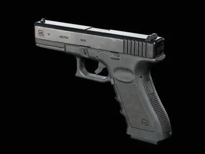 Glock17 Low-poly 3D model