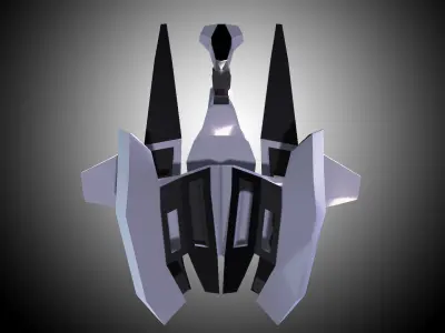 AI World - Spaceship Low-poly 3D model