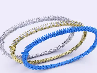 Diamond Tennis Bracelet 3D print model