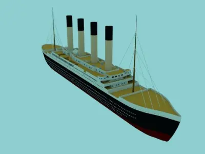 Titanic Ship Low-poly 3D model purchase