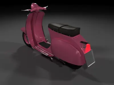 Vespa 1969 model Low-poly 3D model