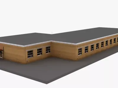 Realistic European City Block Building 35 3D model