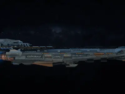 Sci-Fi Mothership Space Carrier 3D model