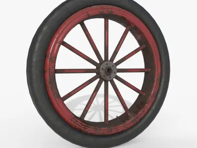 Spoke wheel 1910-1920 3D model