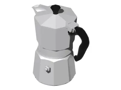 moka con tazza 3D model