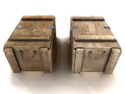 Explosives crate 1 PBR Low-poly 3D model
