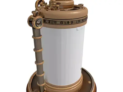 Vintage Steampunk Industrial Device 3D model