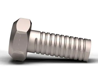 Hex Bolt Low-poly 3D model from CGTrader