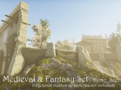 Medieval and Fantasy Set - Game ready Low-poly 3D model