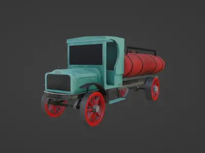 White 1919 Cistern Low-poly 3D model