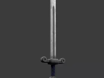 Diablo Inspired Blade - One handed Sword Low-poly 3D model