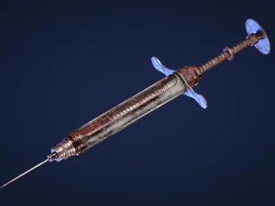 CGI - SYRINGE WITH BLOOD 3D model