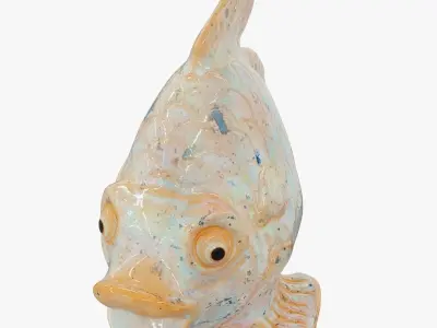 Ceramic Fish Figurine 3D model
