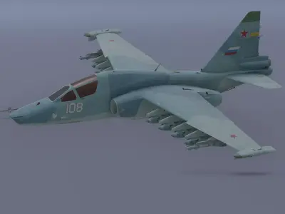 Su-25TM Frogfoot Low-poly 3D model